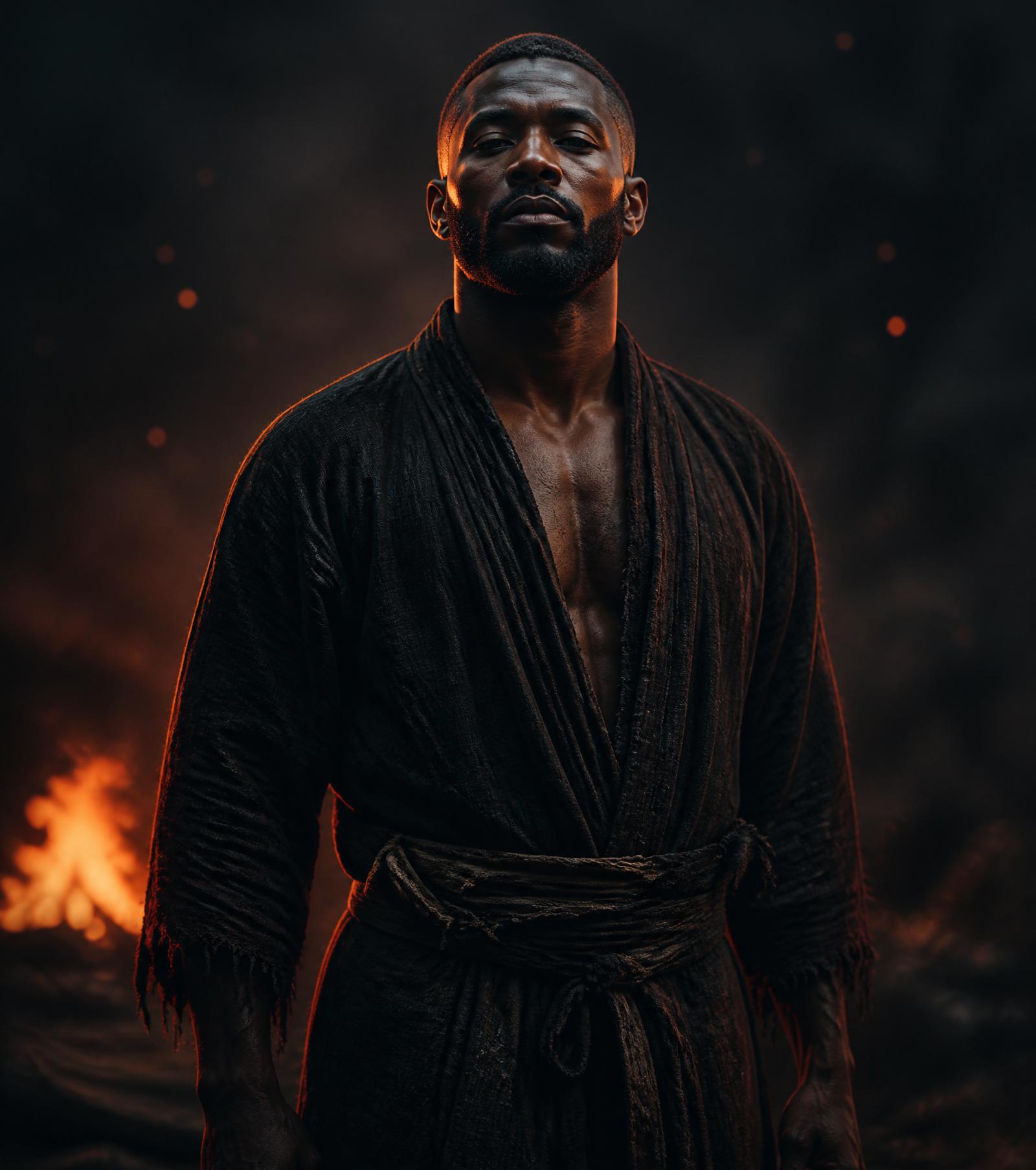 A rebuilt leader standing in warm ember light